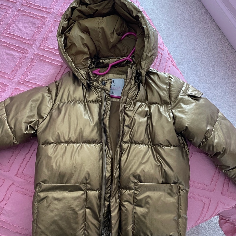 Banana Republic Metallic Gold Kids Puffer Jacket